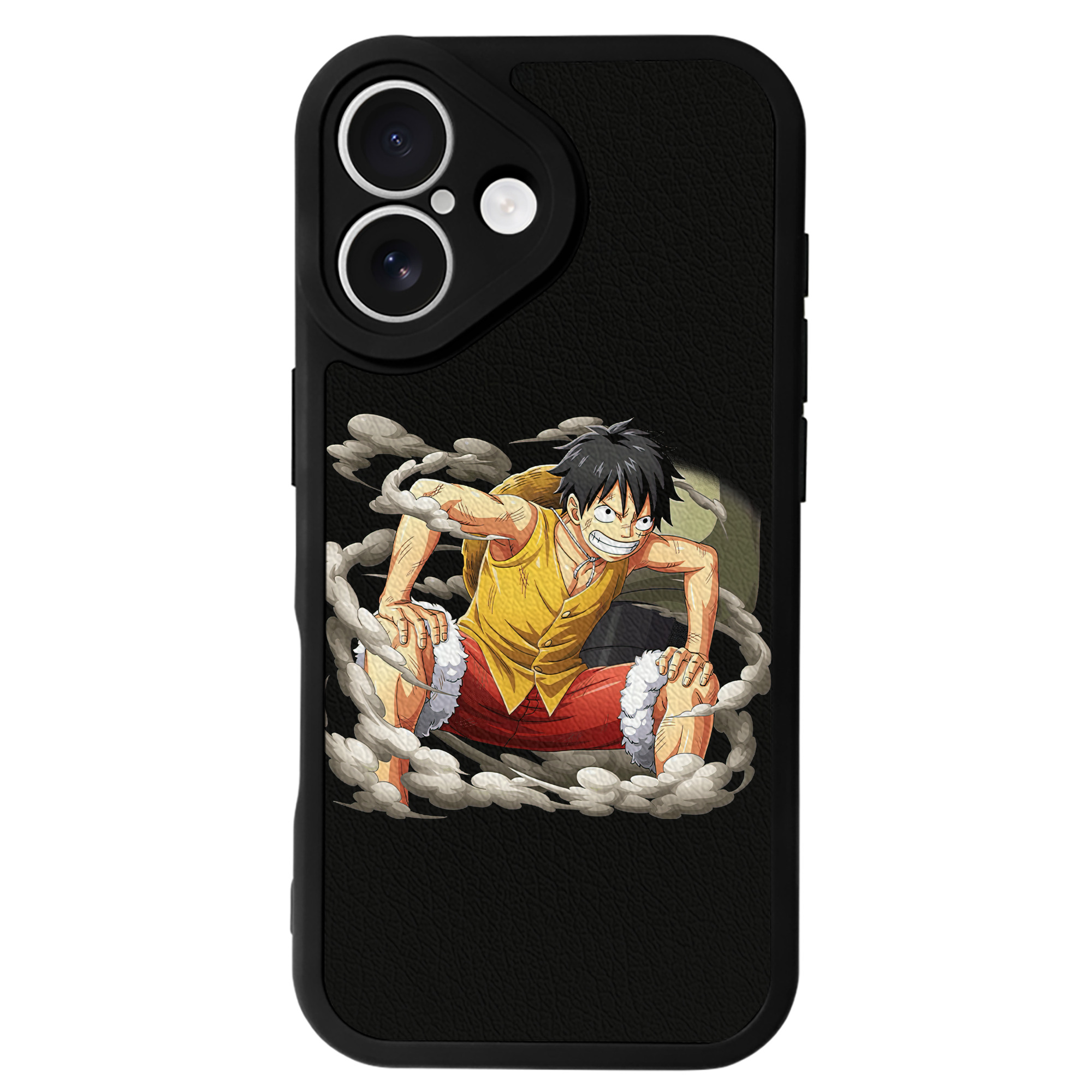 （画像用） ワンピース モンキー・D・ルフィ ONE PIECE Monkey D. Luffy 【iPhone 16シリーズ対応】シリコンスマホケース（レザー調） 材質：シリコン